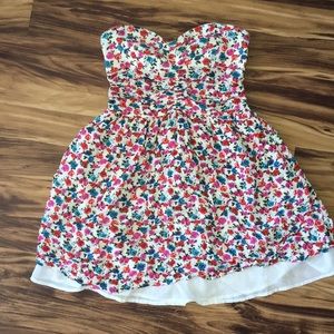 Strapless floral sundress